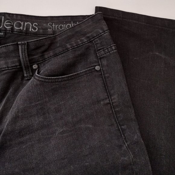 Calvin Klein | Faded Black Straight Leg Stretch Jeans - Picture 6 of 10
